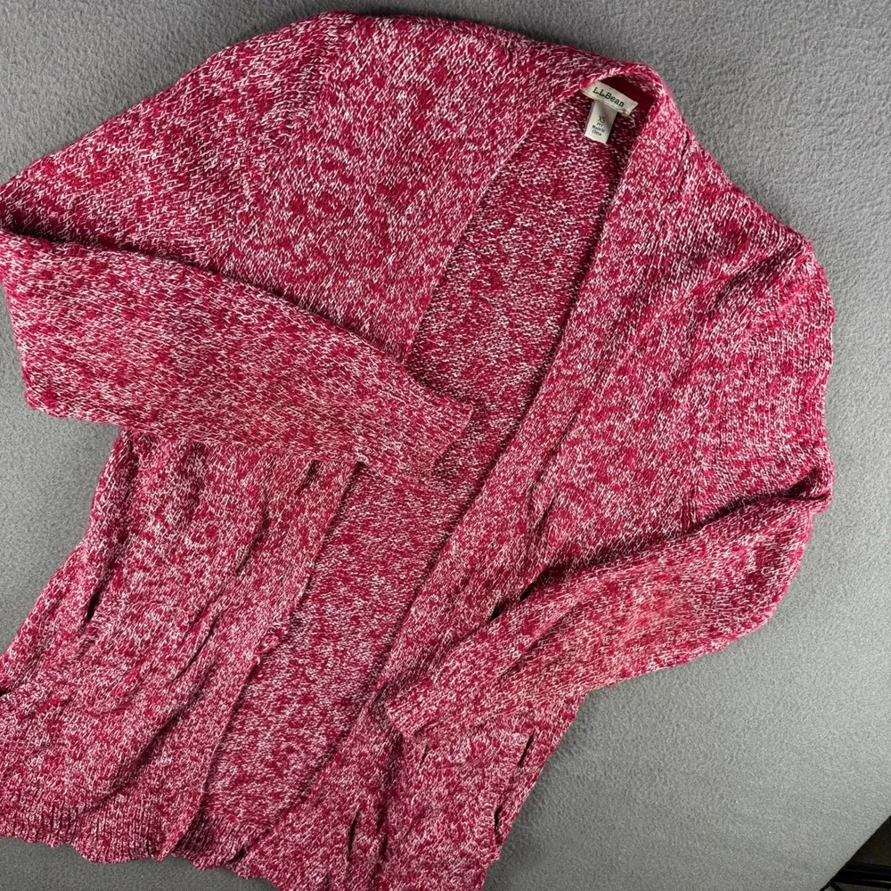 Vintage LL Bean Cardigan Sweater Women XS Marled‎ Cozy Boho Distressed Cottage